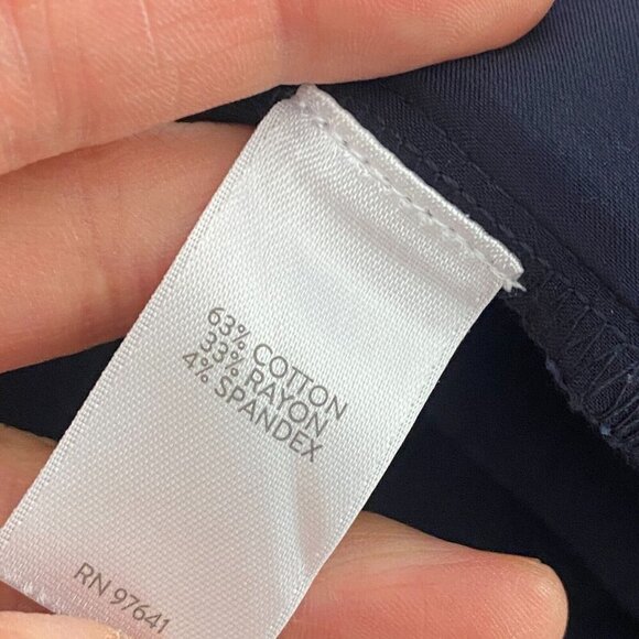 J Jill Essential Cotton Stretch Pull on Pants Womens 20 Navy Blue - Picture 7 of 10